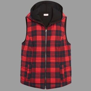 NWOT Pixley Tyenna Reversible Plaid Hooded Puffer Vest Women’s Size XL
